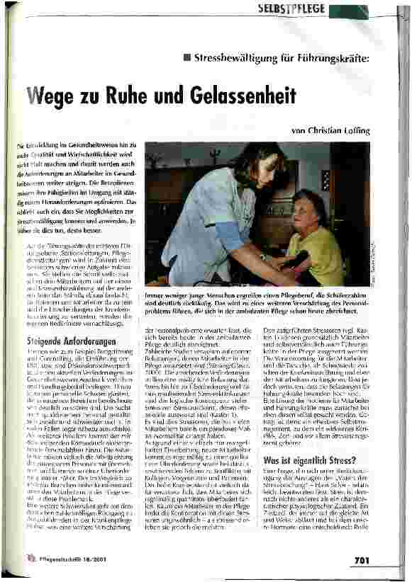 Vorschauseite 1: Wege zu Ruhe und Gelassenheit