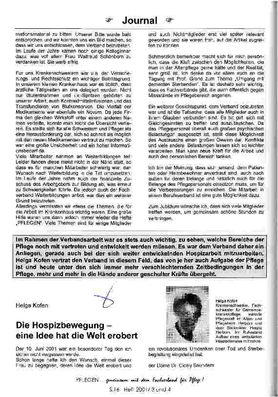 Vorschauseite 1: Die Hospizbewegung - eine Idee hat die Welt erobert