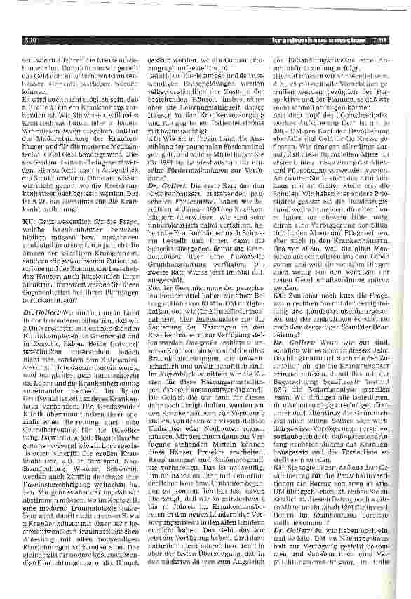 Vorschauseite 2: Die Krankenhaussituation im Land Mecklenburg-Vorpommern