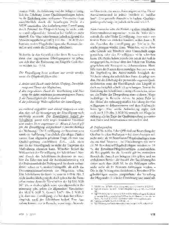 Vorschauseite 5: Die Bausteine einer Qualitätsprüfung gemäß §§ 114 f. SGB XI und ihre Ecken und Kanten (I. Teil)