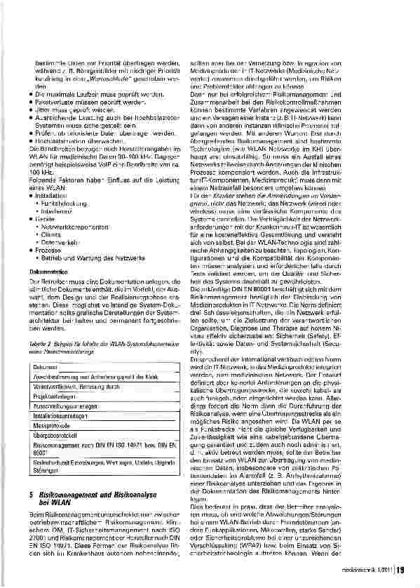 Vorschauseite 5: Medizinische Netzwerke - Teil 5: WLAN in der MedizintechnikEin Überblick