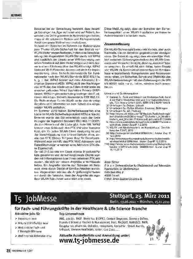 Vorschauseite 6: Medizinische Netzwerke - Teil 5: WLAN in der MedizintechnikEin Überblick