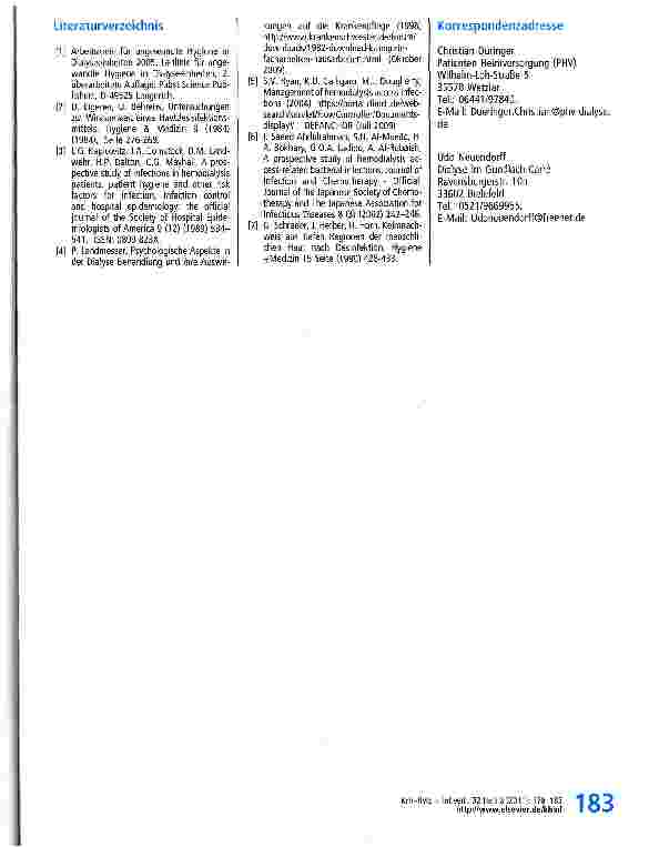 Vorschauseite 6: Hautkontamination von Punktionsstellen bei Dialyse-Shunts - Ein Vergleich zweier Vorgehensweisen