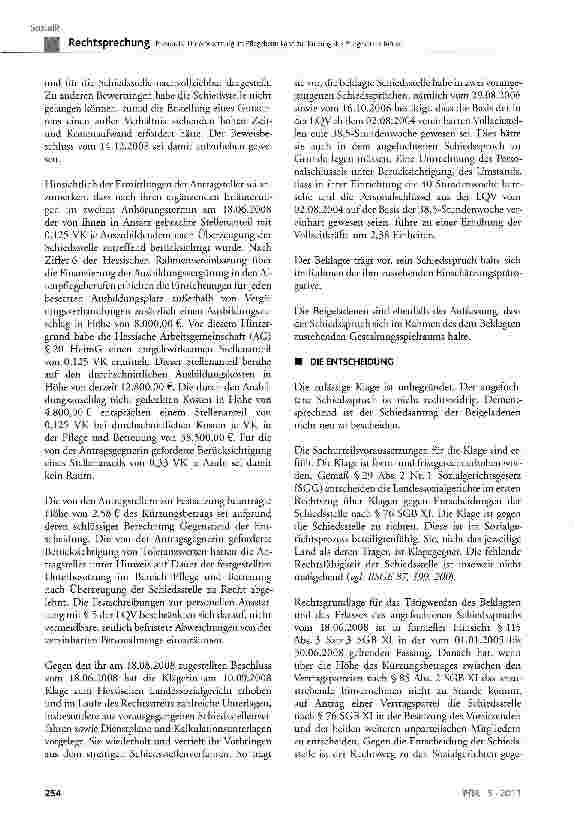 Vorschauseite 5: Personelle Unterbesetzung im Pflegeheim kann zur Kürzung des Pflegesatzes führenSGBXI §76, §80a, §84, §85, §115 Abs. 3 a. F.