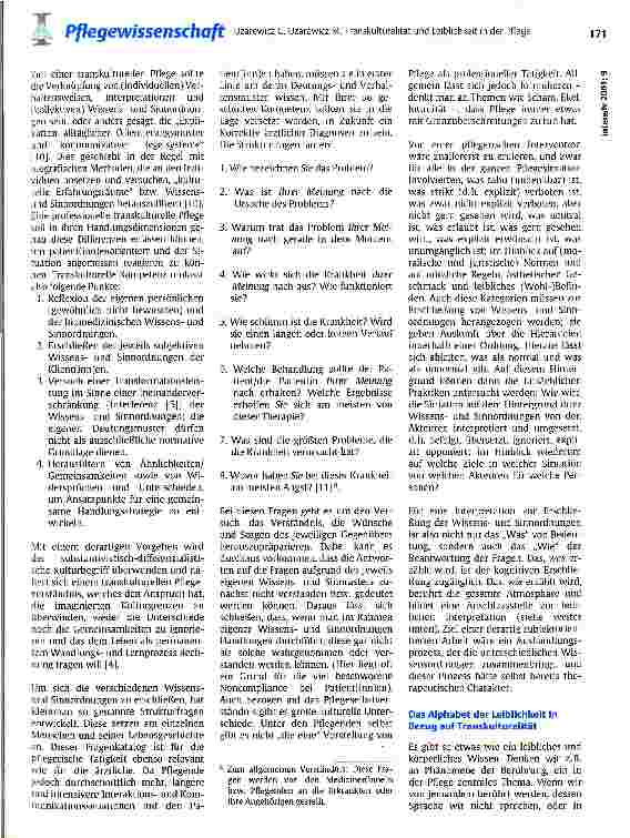 Vorschauseite 4: Transkulturalität und Leiblichkeit in der Pflege