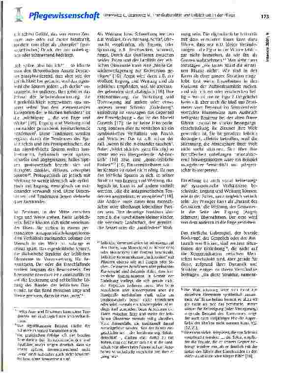 Vorschauseite 6: Transkulturalität und Leiblichkeit in der Pflege