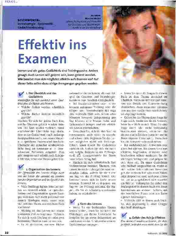 Vorschauseite 1: Effektiv ins Examen