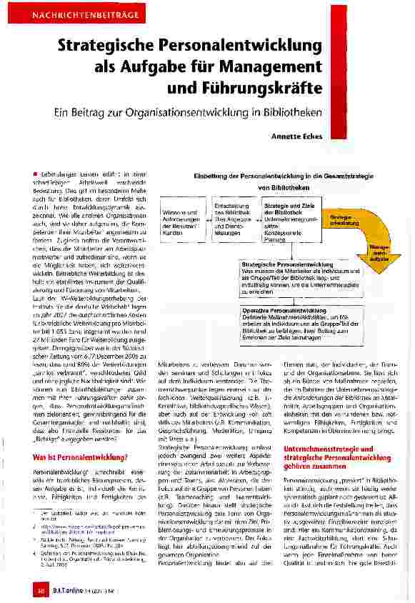 Vorschauseite 1: Strategische Personalentwicklung als Aufgabe für Management und Führungskräfte