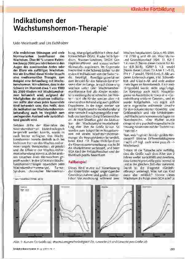 Vorschauseite 1: Indikationen der Wachstumshormon-Therapie