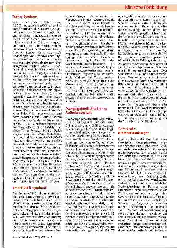 Vorschauseite 3: Indikationen der Wachstumshormon-Therapie