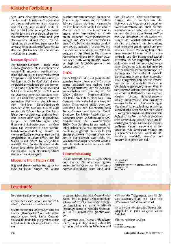 Vorschauseite 4: Indikationen der Wachstumshormon-Therapie