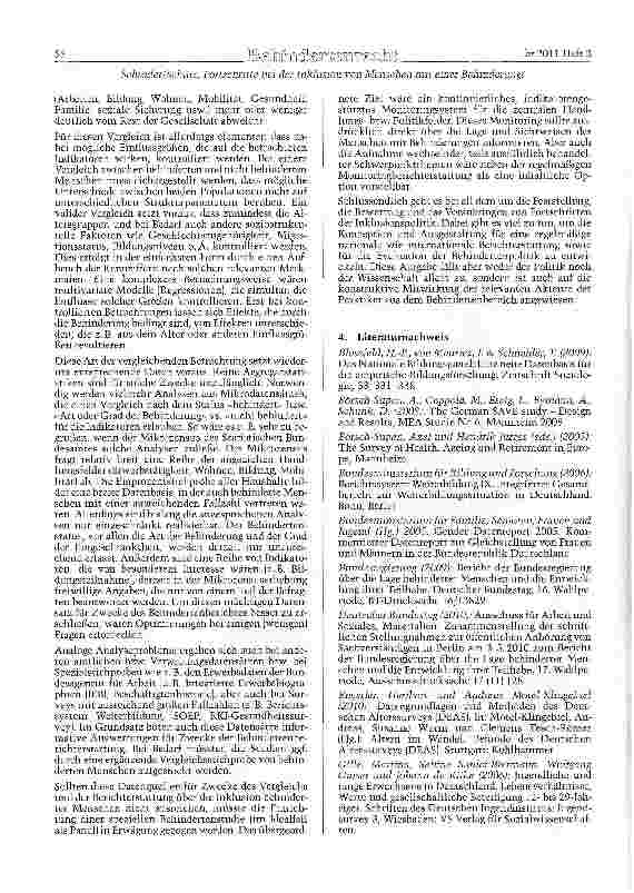Vorschauseite 6: Fortschritte bei der Inklusion von Menschen mit einer Behinderung? Eine schwierige Berichtspflicht bei unzureichender Datenlage