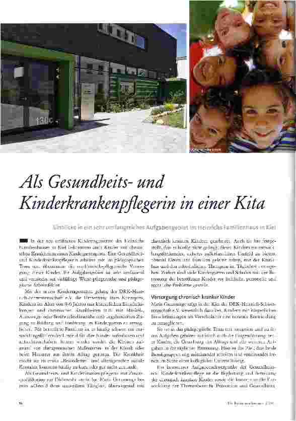 Vorschauseite 1: Als Gesundheitsund Kinderkrankenpflegerin in einer Kita