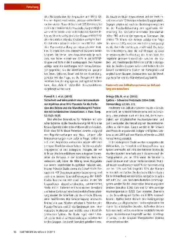 Vorschauseite 3: Literaturrecherche zu Therapieoptionen bei chronischen Wunden