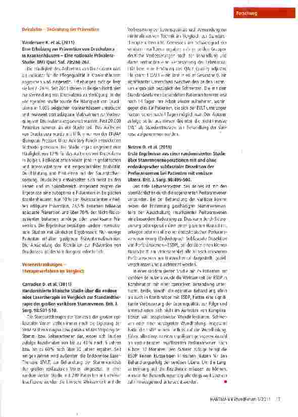 Vorschauseite 4: Literaturrecherche zu Therapieoptionen bei chronischen Wunden