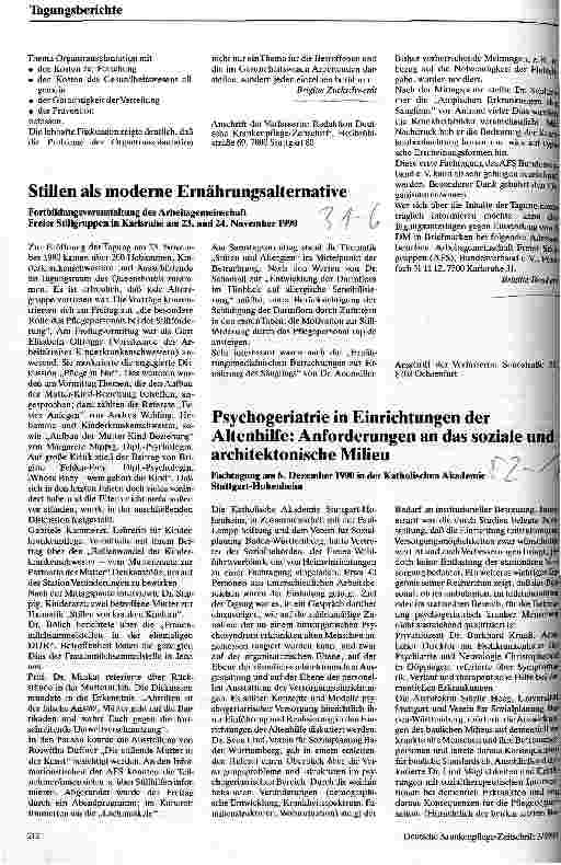 Vorschauseite 1: Psychogeriatrie in Einrichtungen der Altenhilfe: Anforderungen an das soziale und architektonische Milieu
