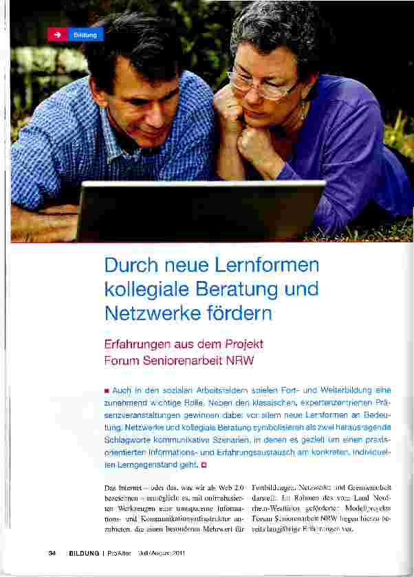 Vorschauseite 1: Durch neue Lernformen kollegiale Beratung und Netzwerke fördern