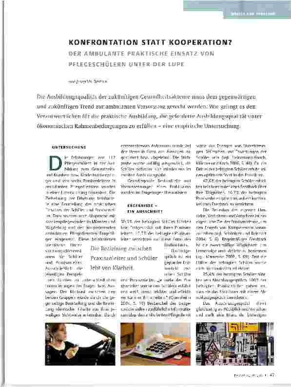 Vorschauseite 1: KONFRONTATION STATT KOOPERATION?
