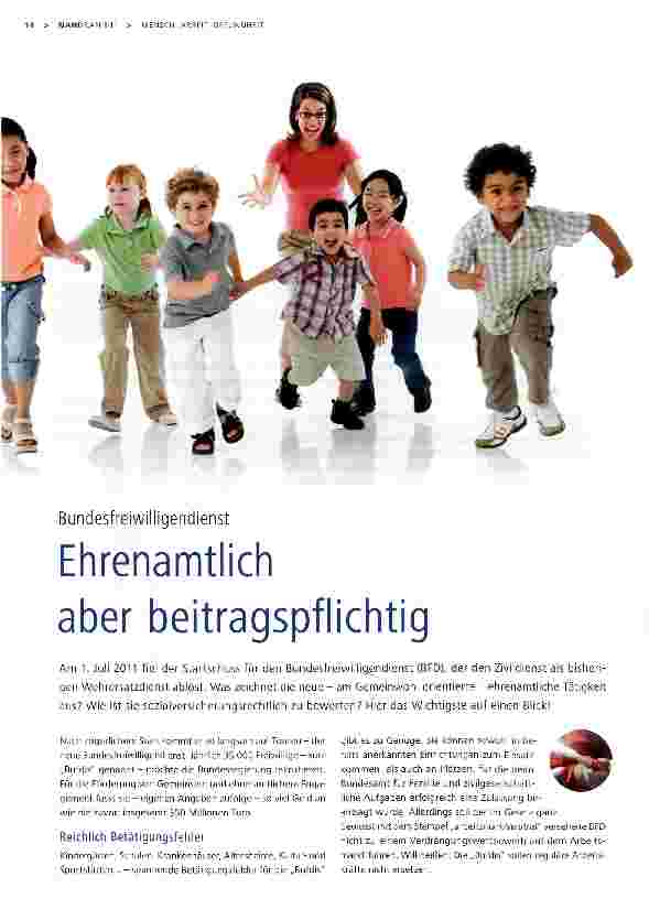 Vorschauseite 1: Ehrenamtlich aber beitragspflichtig