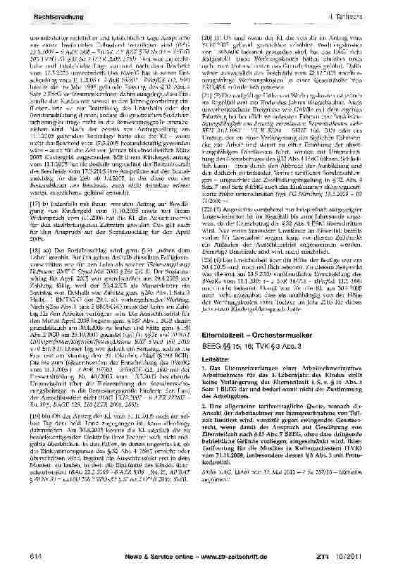 Vorschauseite 1: Elternteilzeit - Orchestermusiker