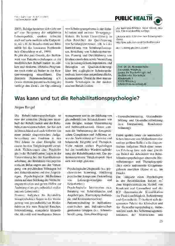 Vorschauseite 2: Patientenschulung und Empowerment in der medizinischen Rehabilitation