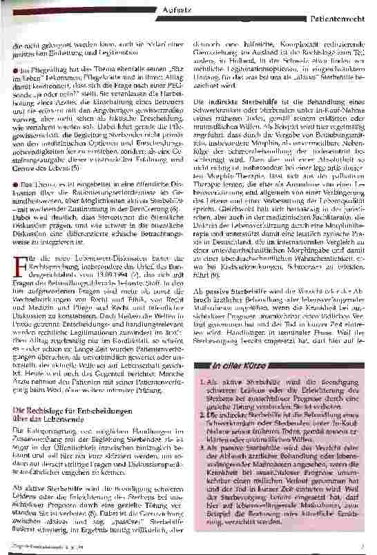 Vorschauseite 2: Behandlungsabbruch und Patientenverfügungen
