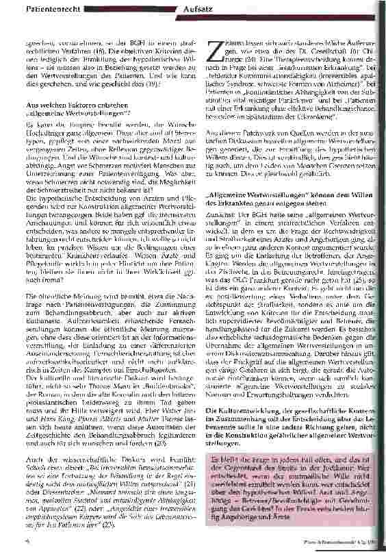 Vorschauseite 5: Behandlungsabbruch und Patientenverfügungen