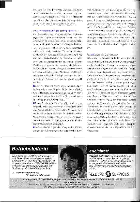 Vorschauseite 2: Capitation - schlecht für Patienten und Gesundheitswesen