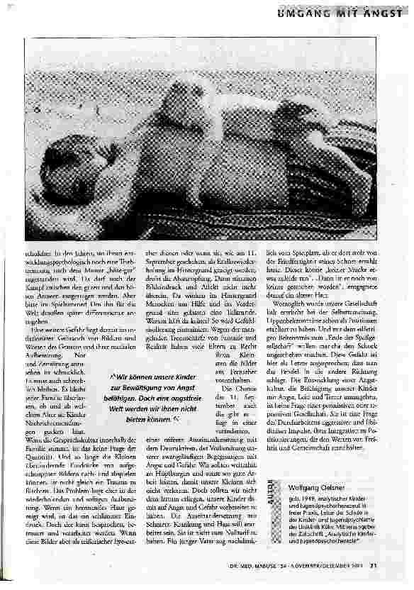 Vorschauseite 4: Chance für eine neue Angstkultur Kindererleben und Erziehung nach dem 11. September