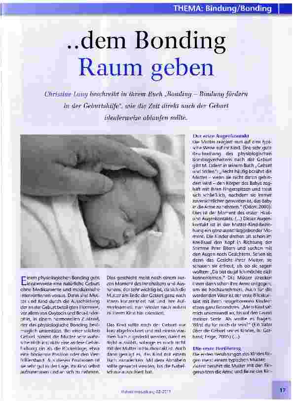 Vorschauseite 1: ..dem Bondin Raum geben