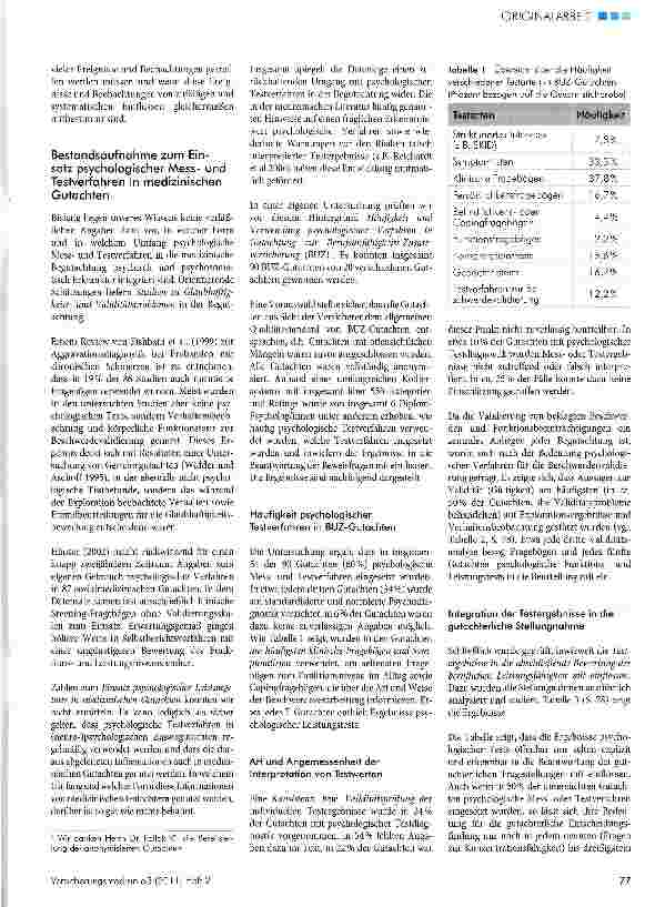 Vorschauseite 2: Integration psychologischer Testergebnisse in die Begutachtung psychischer Erkrankungen