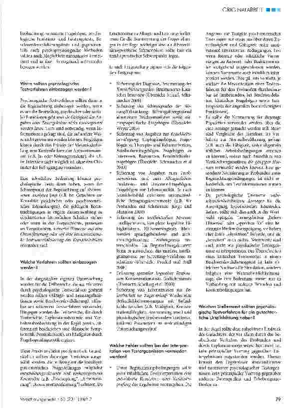 Vorschauseite 4: Integration psychologischer Testergebnisse in die Begutachtung psychischer Erkrankungen