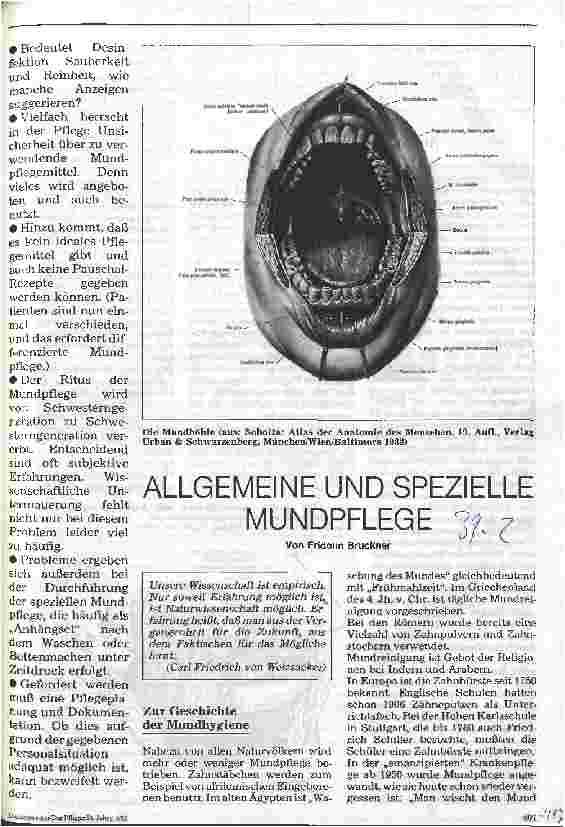Vorschauseite 1: Allgemeine und spezielle Mundpflege