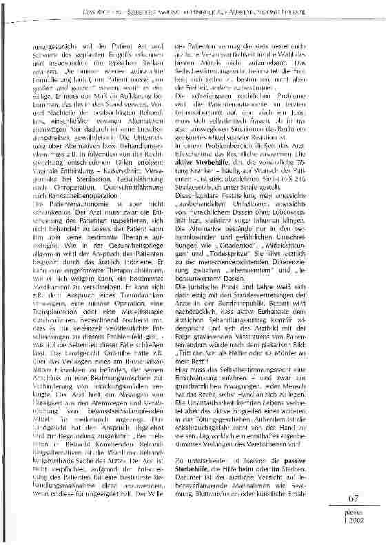 Vorschauseite 2: Das Recht auf Selbstbestimmung im Hinblick auf Aufklärung und Therapie