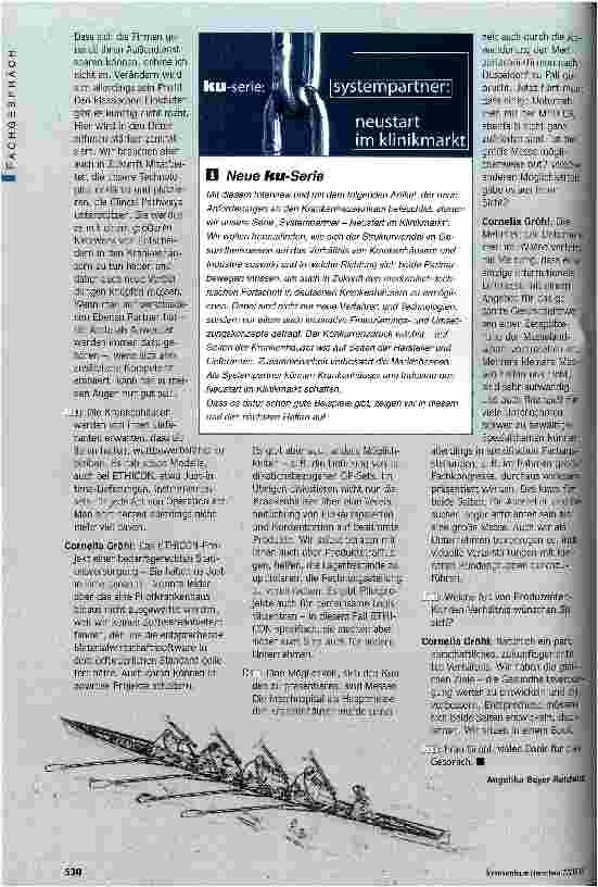 Vorschauseite 3: Wir sitzen in einem Boot Krankenhäuser und Industrie sind Partner im Gesundheitssystem