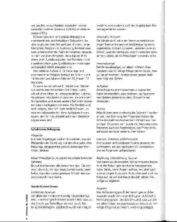 Vorschauseite 3: Freiwillige Helfer im Akutspital