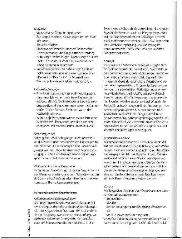 Vorschauseite 5: Freiwillige Helfer im Akutspital