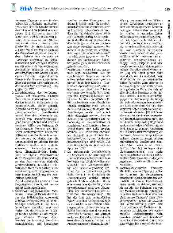 Vorschauseite 3: Sichern Patientenverfügungen ein Sterben können in Würde? Kritische Überlegungen aus beziehungsethischer Sicht