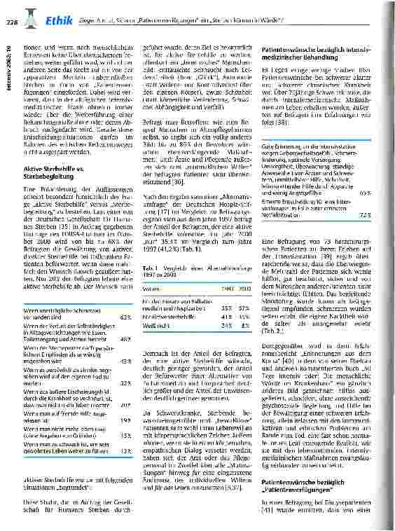 Vorschauseite 6: Sichern Patientenverfügungen ein Sterben können in Würde? Kritische Überlegungen aus beziehungsethischer Sicht