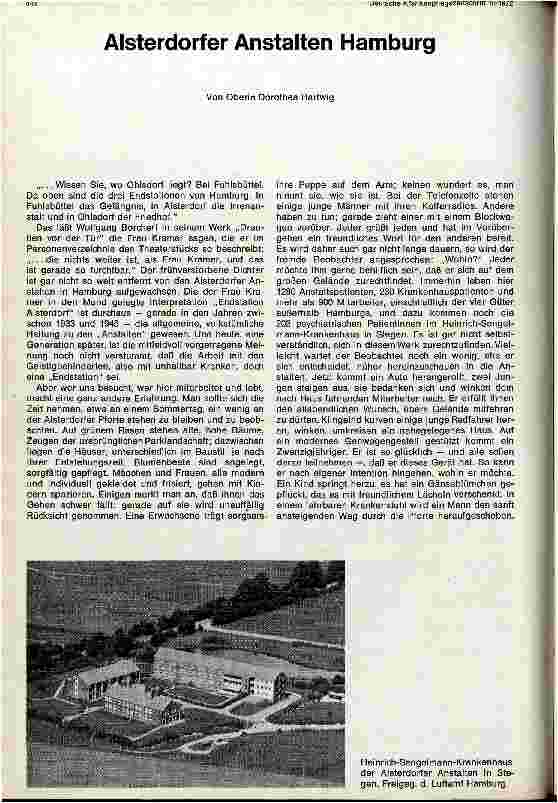 Vorschauseite 1: Alsterdorfer Anstalten Hamburg