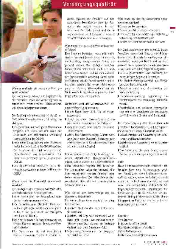 Vorschauseite 2: Port braucht Pflege
