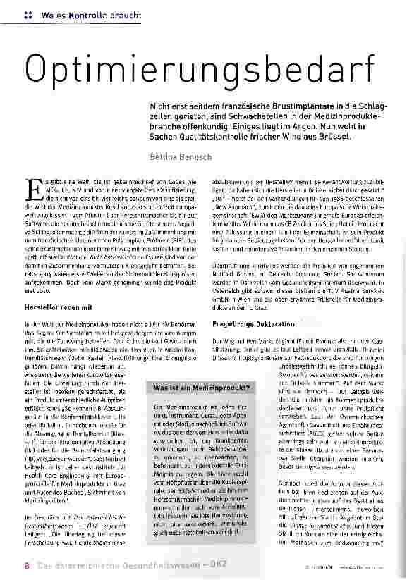 Vorschauseite 1: Optimierungsbedarf