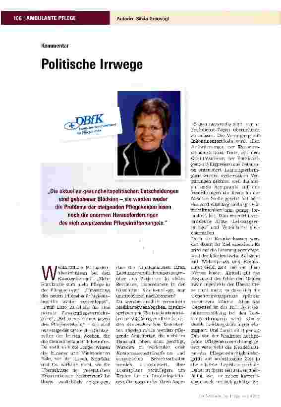 Vorschauseite 1: Politische Irrwege