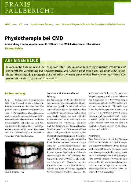 Vorschauseite 1: Physiotherapie bei CMD