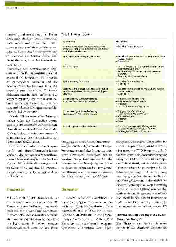 Vorschauseite 3: Physiotherapie bei CMD