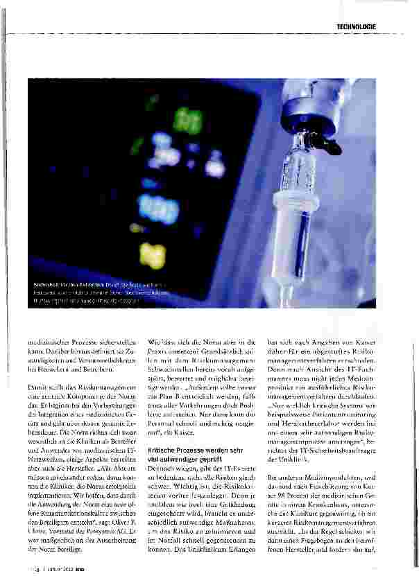 Vorschauseite 2: Mehr Sicherheit für IT-Netzwerke in Kliniken