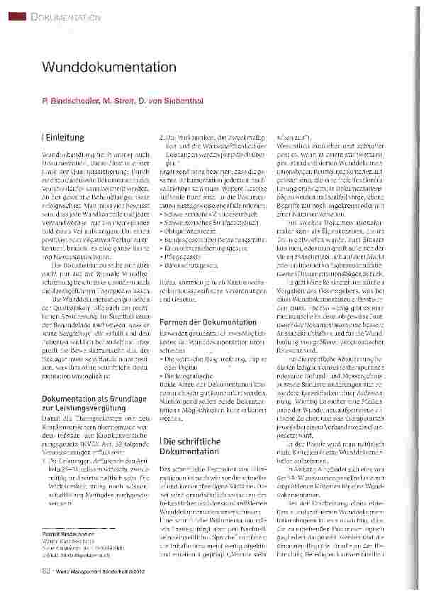 Vorschauseite 1: Wunddokumentation