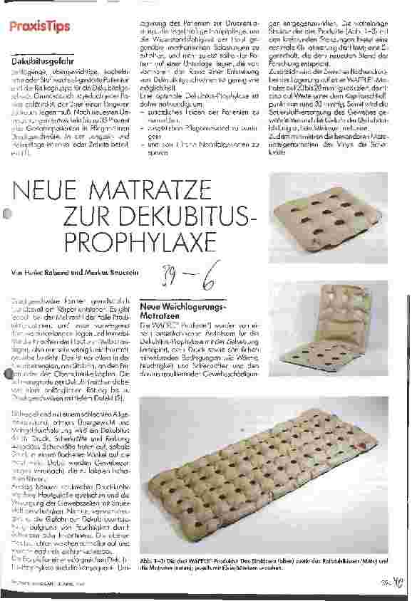 Vorschauseite 1: Neue Matratze zur Dekubitusprophylaxe