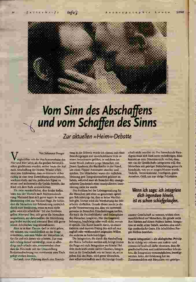 Vorschauseite 1: Vom Sinn des Abschaffens und vom Schaffen des Sinns Zur aktuellen Heim-Debatte