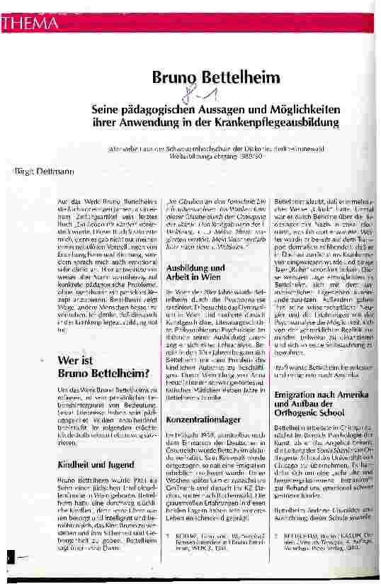Vorschauseite 1: Bruno Bettelheim